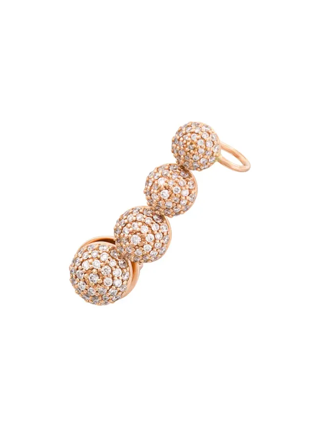 ALINKA ALINKA 18K ローズゴールド ブラックキャビア ダイヤモンド 左耳用 イヤーカフの商品画像