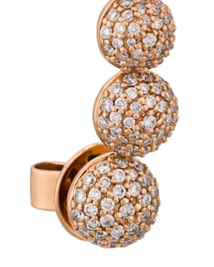 ALINKA 18K ローズゴールド ブラックキャビア ダイヤモンド 左耳用 イヤーカフ - サムネイル2