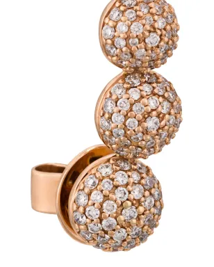 ALINKA 18kt ローズゴールド ブラックカビア ダイヤモンド 右耳カフ - サムネイル2
