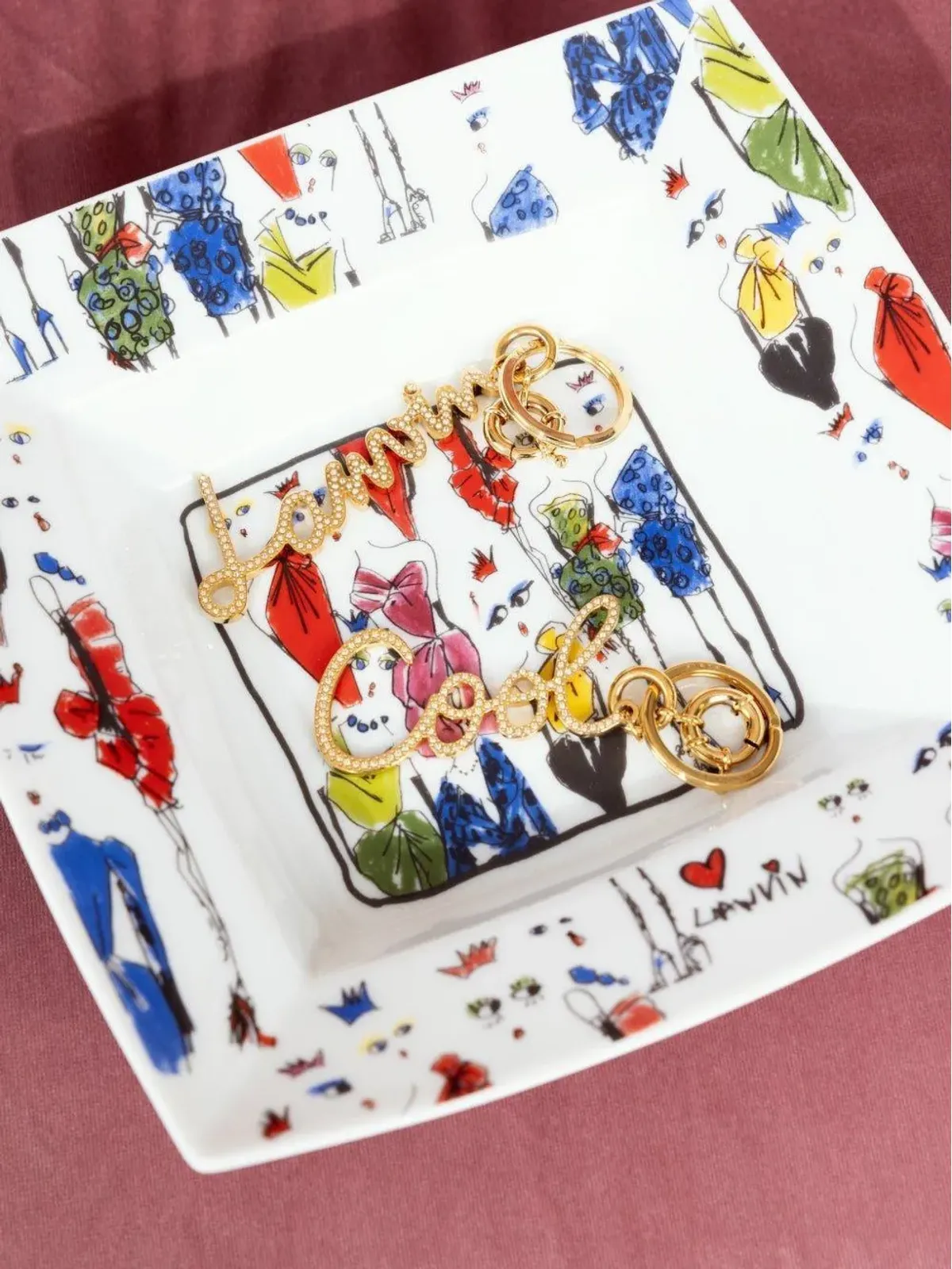 Lanvin Enfant ロゴ文字入りキーホルダー - 画像2