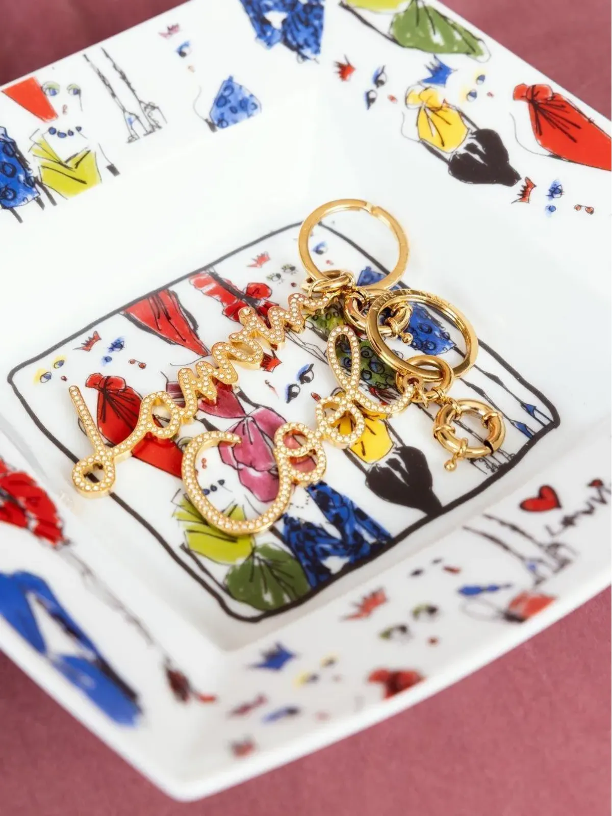 Lanvin Enfant ロゴ文字入りキーホルダー - 画像3