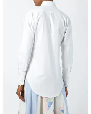 Thom Browne Classic Long Sleeve Button Down Point Collar Shirt In Oxford - White - サムネイル4