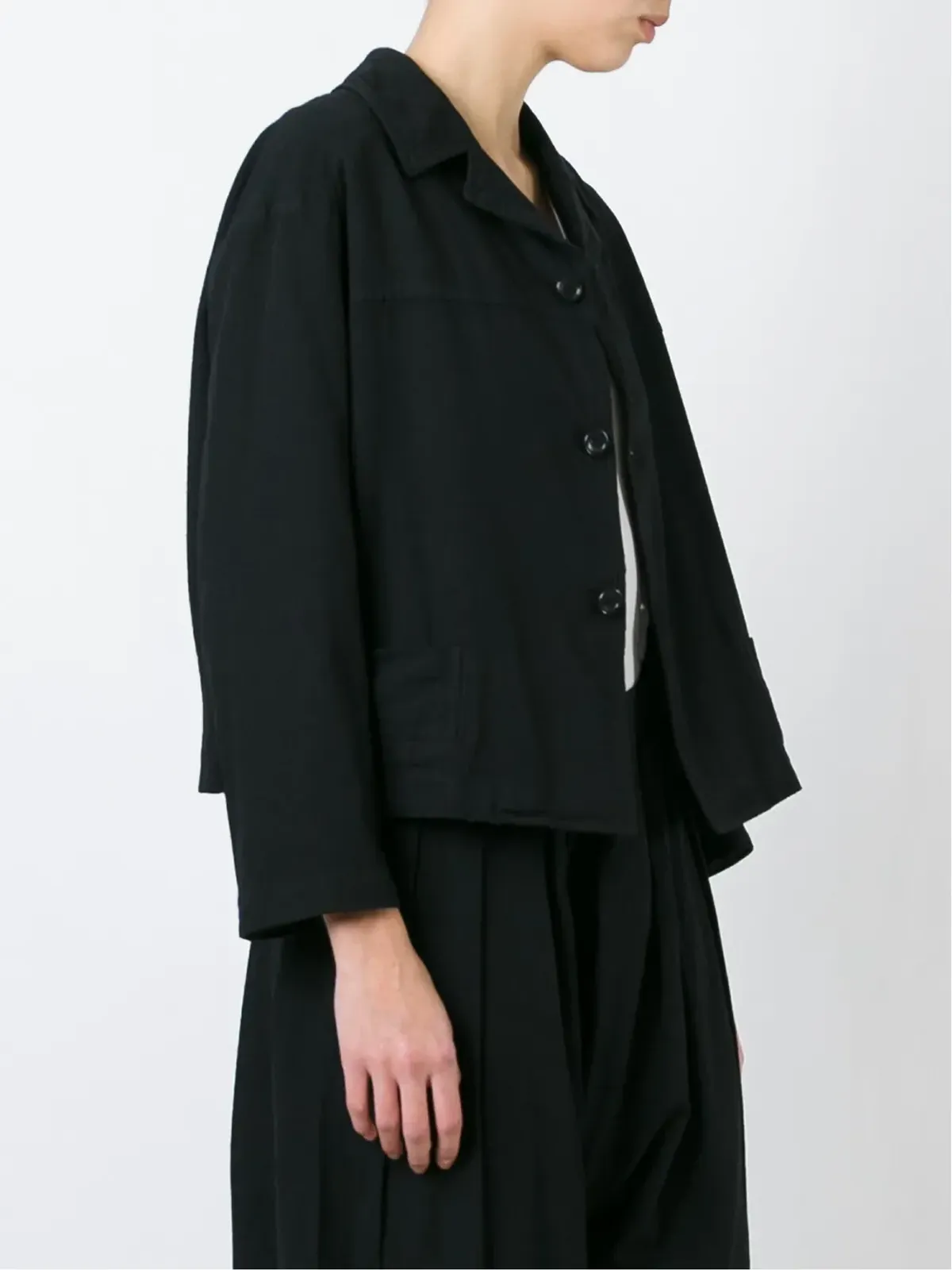 Comme Des Garçons Comme Des Garçons ボタン留めボックスシルエットジャケット - 画像3