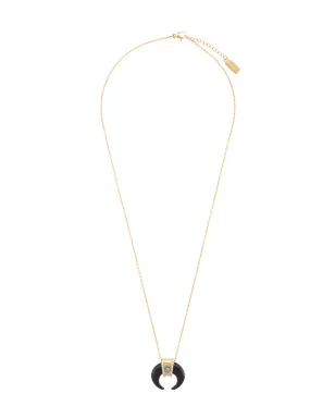 Nialaya Jewelry アゲート・タイガー・トゥース ネックレス ブラック - サムネイル1