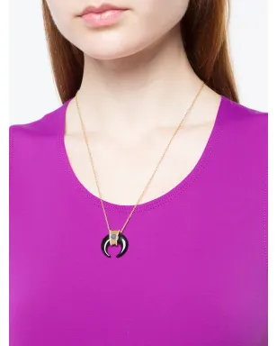 Nialaya Jewelry アゲート・タイガー・トゥース ネックレス ブラック - サムネイル2