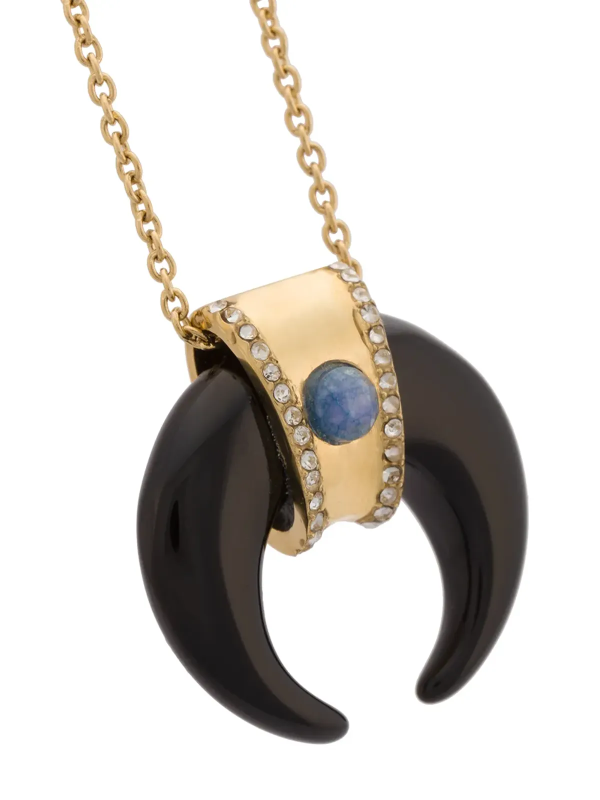 Nialaya Jewelry アゲート・タイガー・トゥース ネックレス ブラック - 画像3