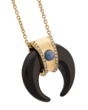 Nialaya Jewelry アゲート・タイガー・トゥース ネックレス ブラック - サムネイル3