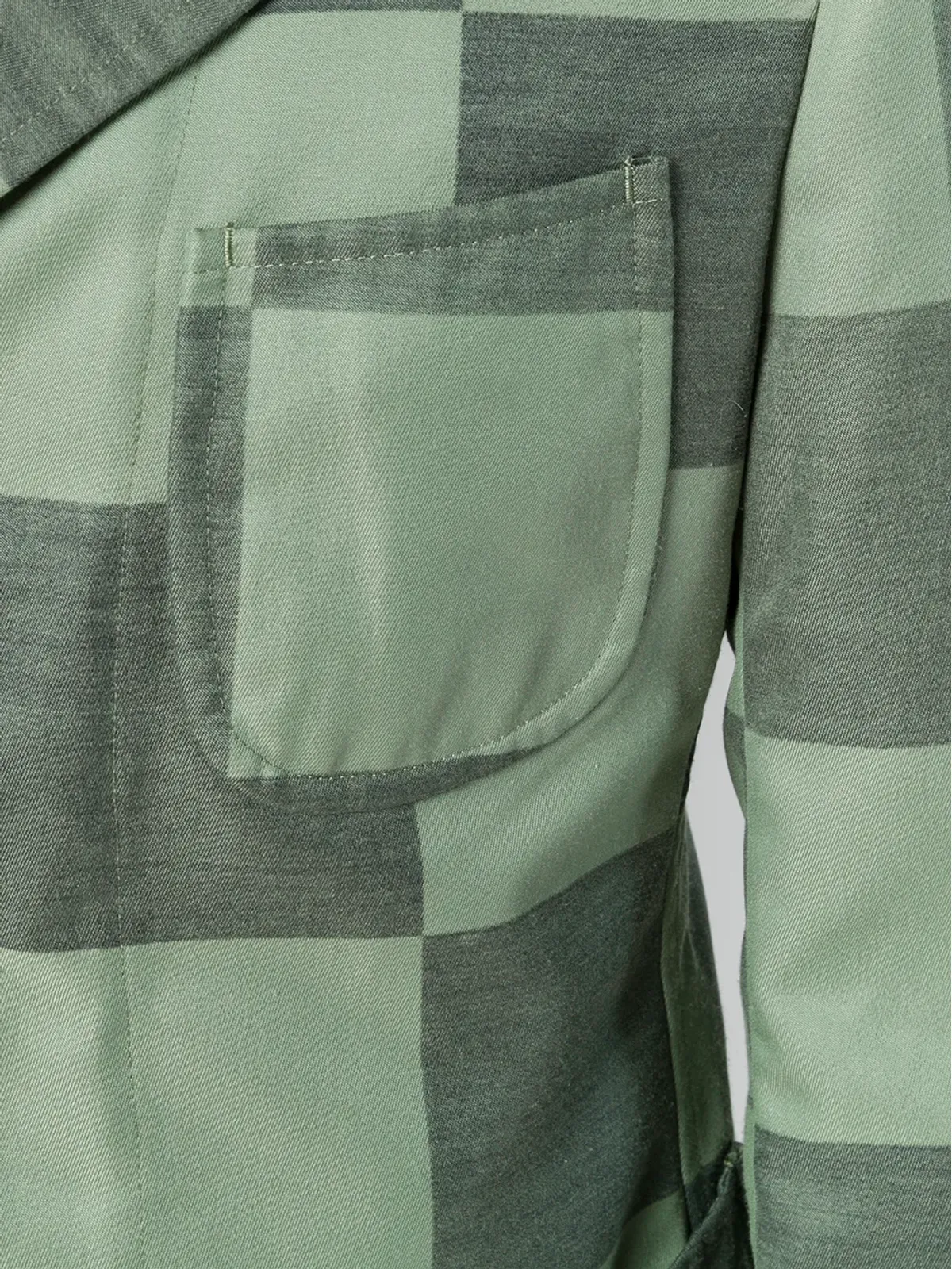 Comme Des Garçons Pre-Owned チェッカーボード柄ボタンジャケット - 画像5