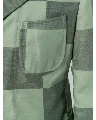 Comme Des Garçons Pre-Owned チェッカーボード柄ボタンジャケット - サムネイル5