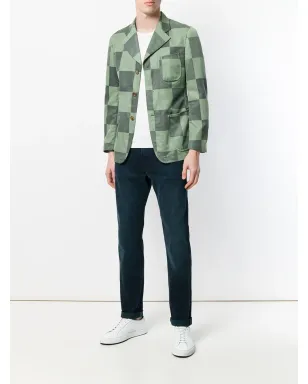 Comme Des Garçons Pre-Owned チェッカーボード柄ボタンジャケット - サムネイル2
