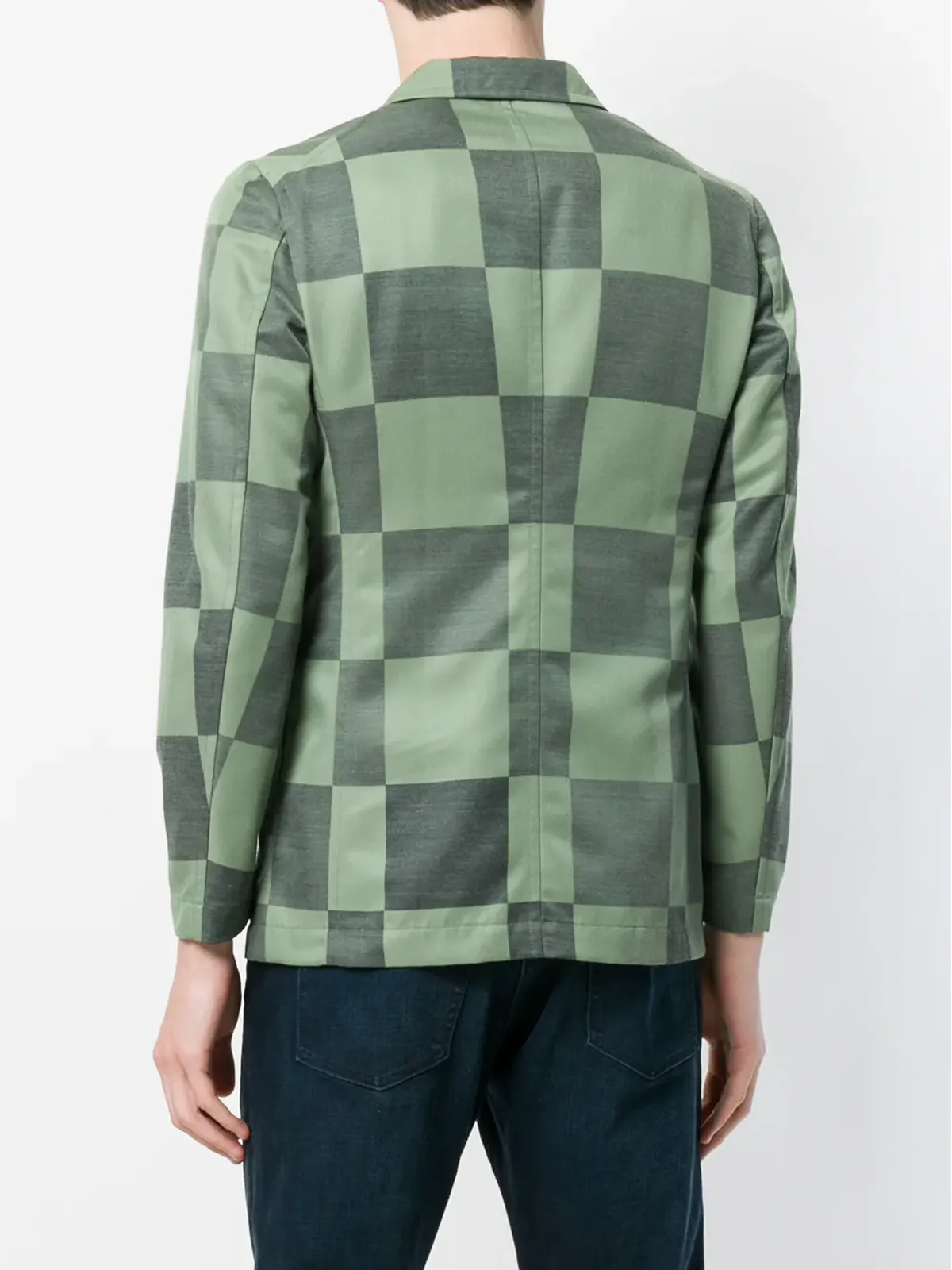 Comme Des Garçons Pre-Owned チェッカーボード柄ボタンジャケット - 画像4