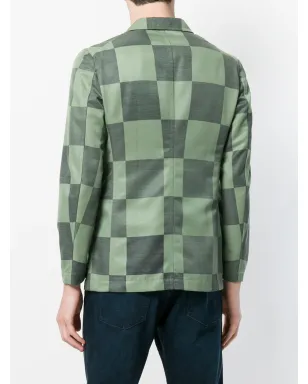 Comme Des Garçons Pre-Owned チェッカーボード柄ボタンジャケット - サムネイル4