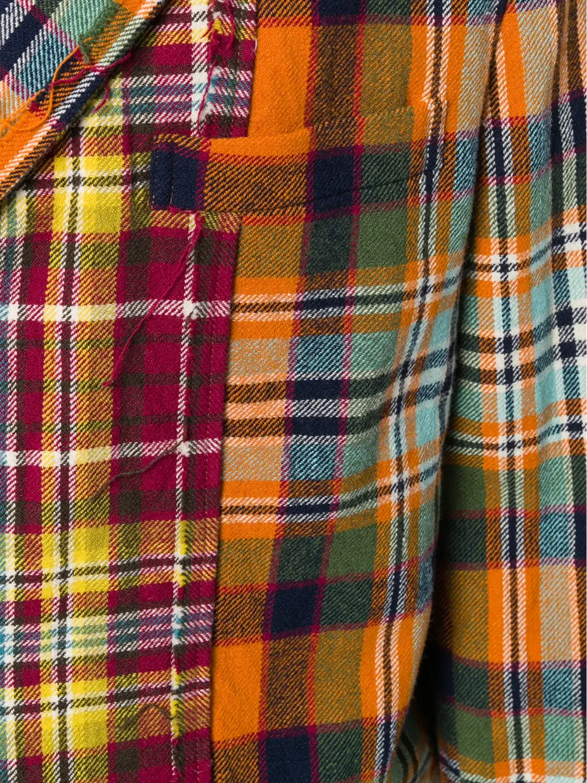 Comme Des Garçons Pre-Owned 2000s panelled plaid suit - Yellow - 画像5