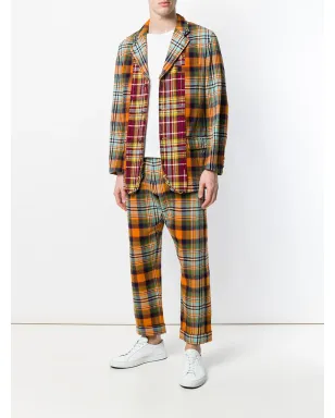 Comme Des Garçons Pre-Owned 2000s panelled plaid suit - Yellow - サムネイル2