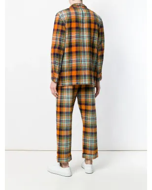 Comme Des Garçons Pre-Owned 2000s panelled plaid suit - Yellow - サムネイル4