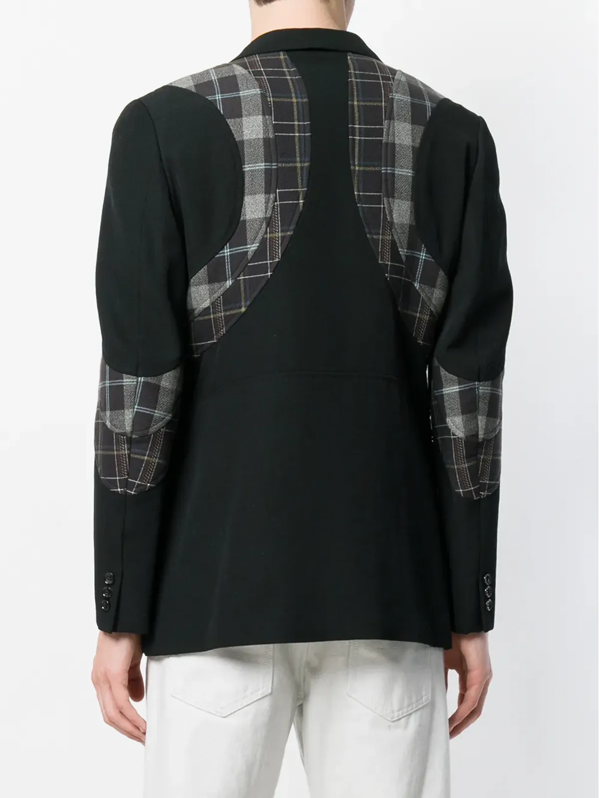 Comme Des Garçons Pre-Owned 格子柄アップリケブレザー - 画像4