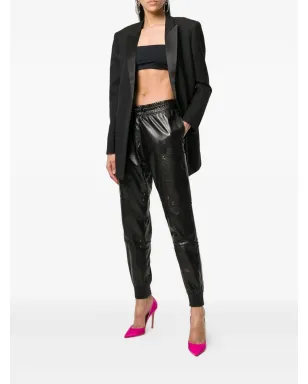 TOM FORD レザー パンツ ブラック - サムネイル2