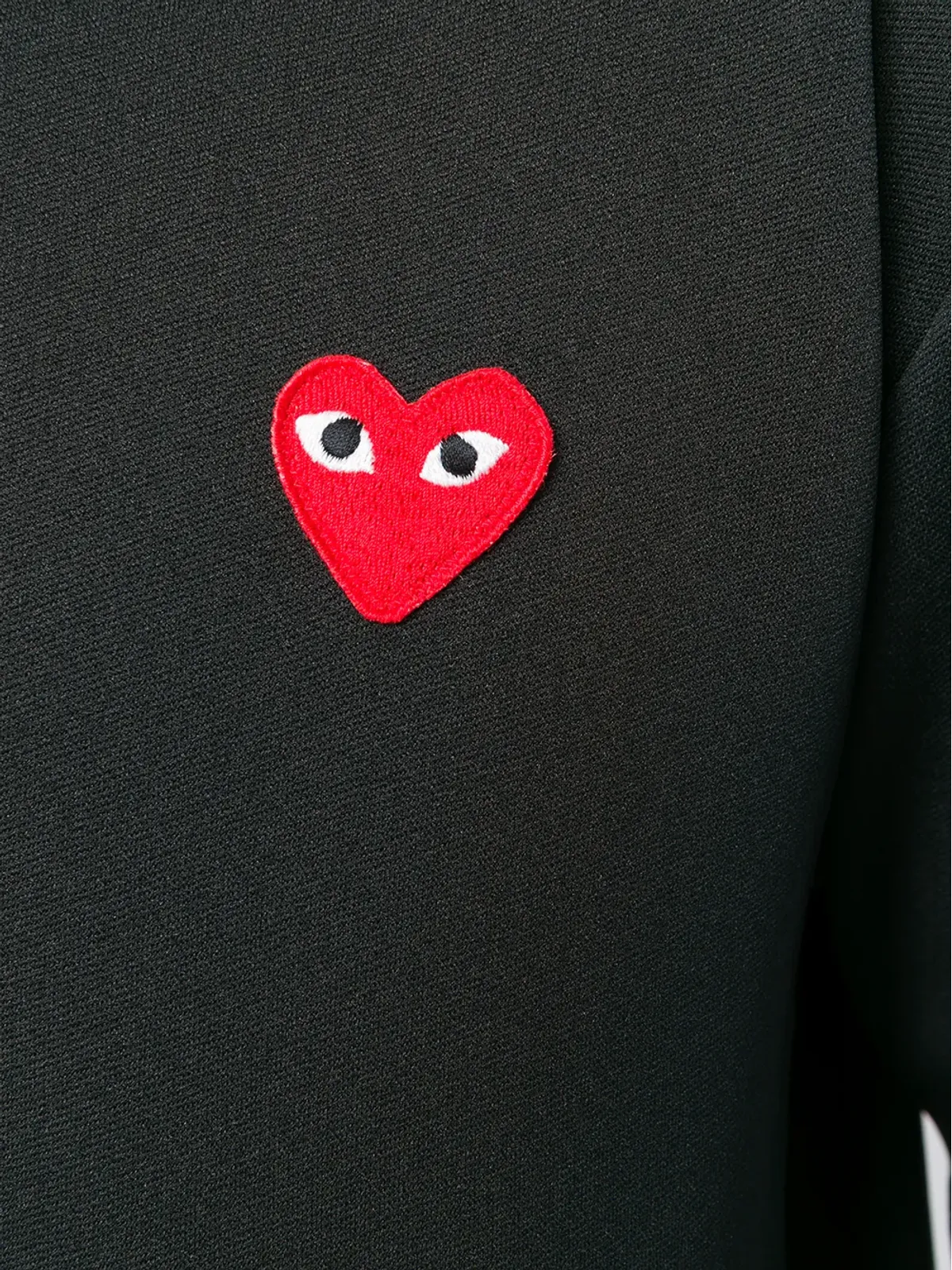 Comme Des Garçons Play ハートパッチ付きジップアップフーディ - ブラック - 画像5