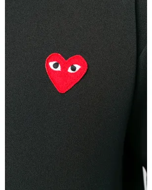 Comme Des Garçons Play ハートパッチ付きジップアップフーディ - ブラック - サムネイル5