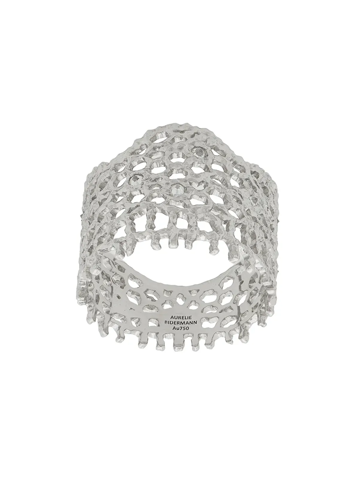 Aurelie Bidermann 18ktホワイトゴールド ヴィンテージレース ダイヤモンドリング - 画像1