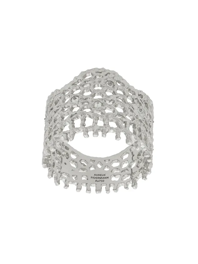 Aurelie Bidermann Aurelie Bidermann 18ktホワイトゴールド ヴィンテージレース ダイヤモンドリングの商品画像