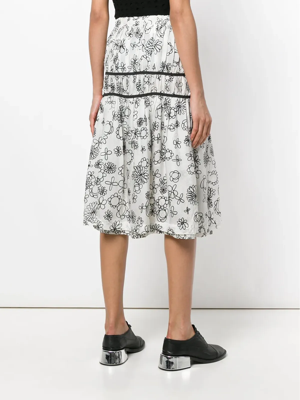 Comme Des Garçons Pre-Owned 花柄ギャザー入りスカート - 画像4