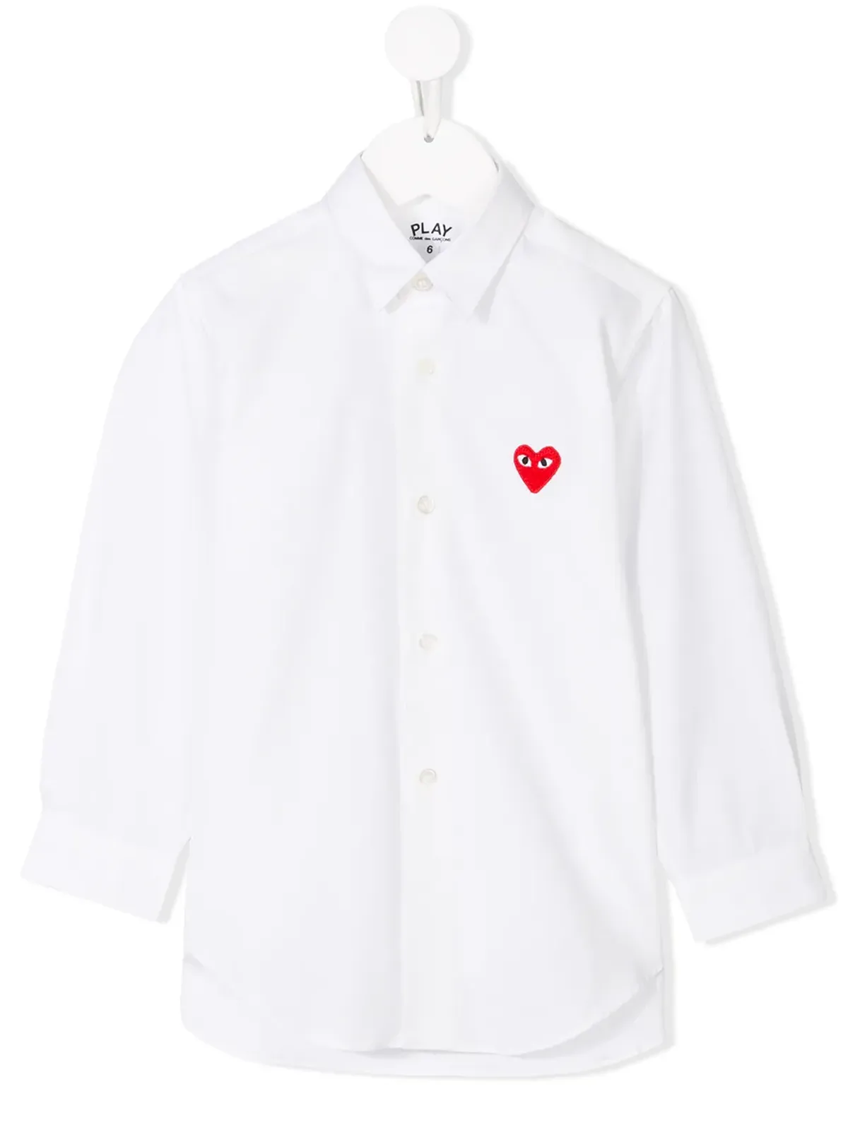 Comme Des Garçons Play Kids ハート刺繍シャツ - 画像2