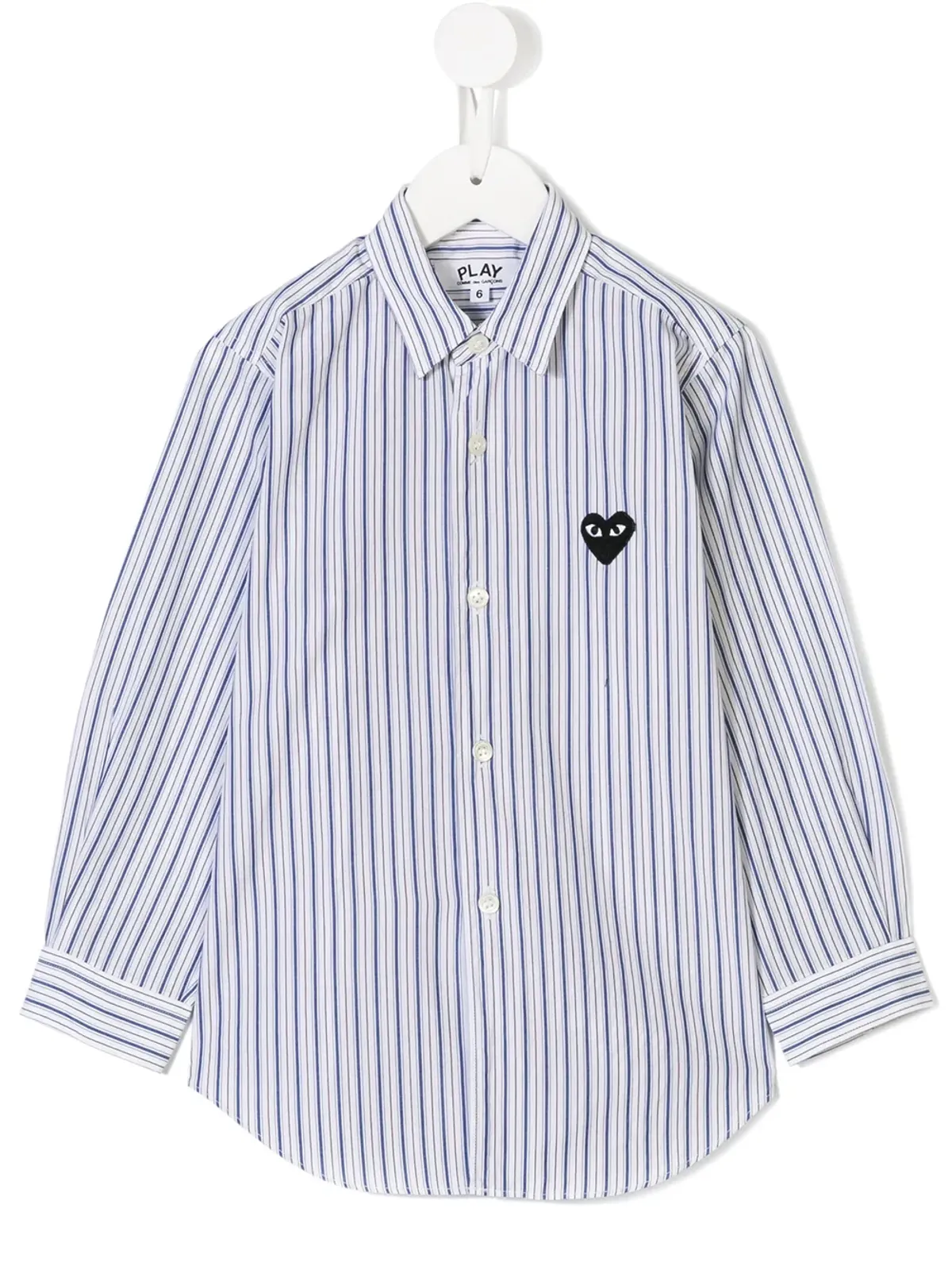 Comme Des Garçons Play Kids ハート柄ピンストライプシャツ - 画像1