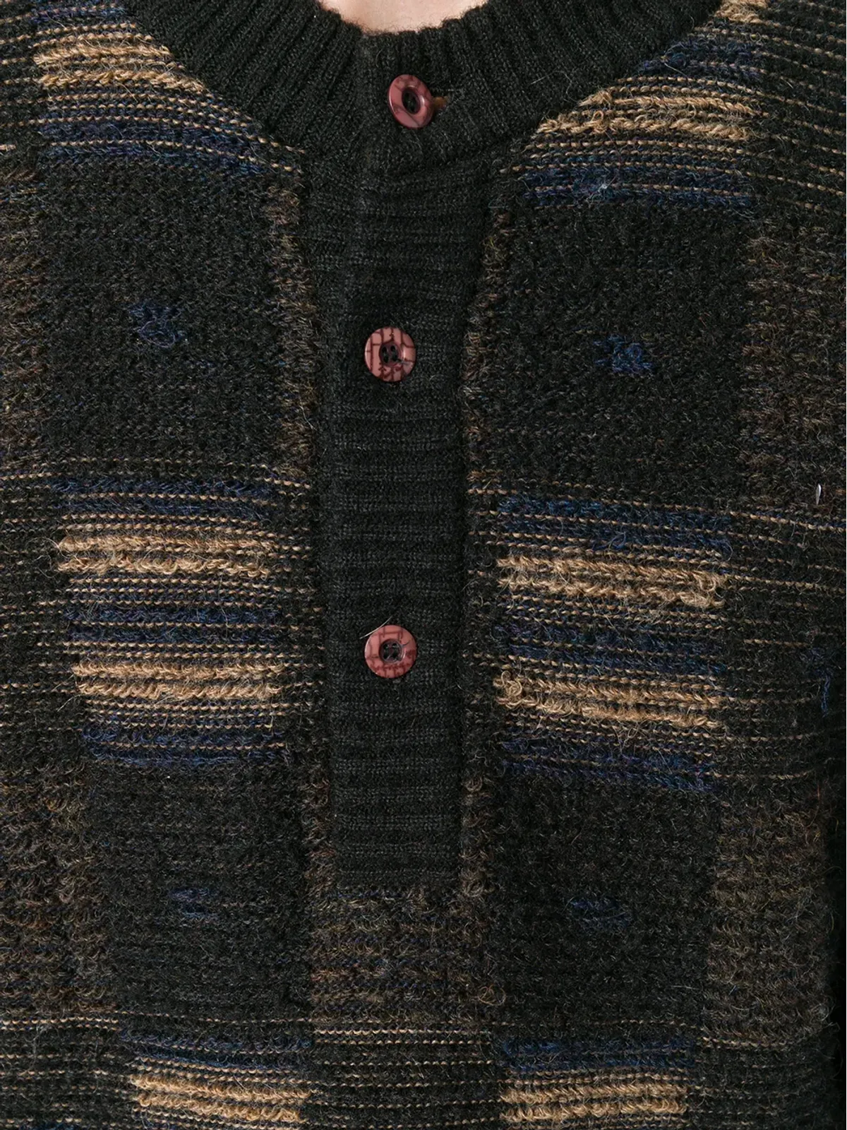 Issey Miyake Pre-Owned チェック柄ボタン付きジャンパー - 画像5