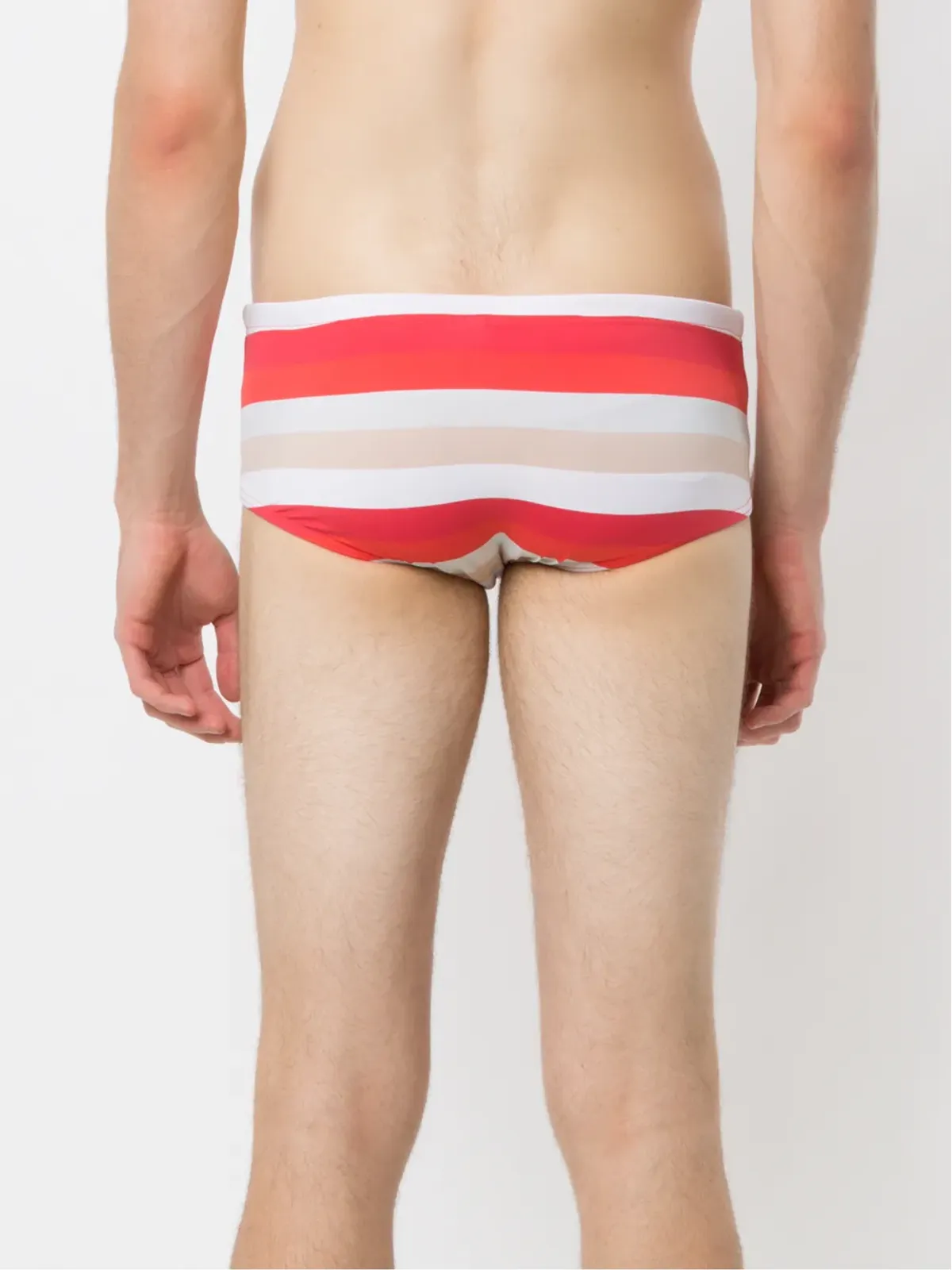 Amir Slama striped swim briefs - Red - 画像3