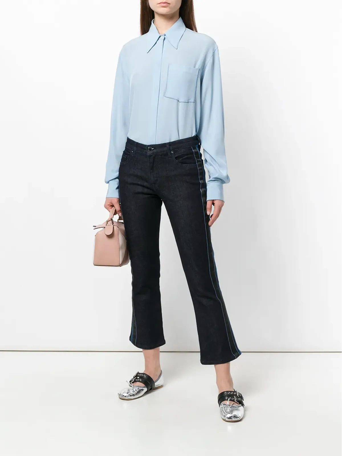 Victoria Victoria Beckham フレアクロップドジーンズ - 画像2