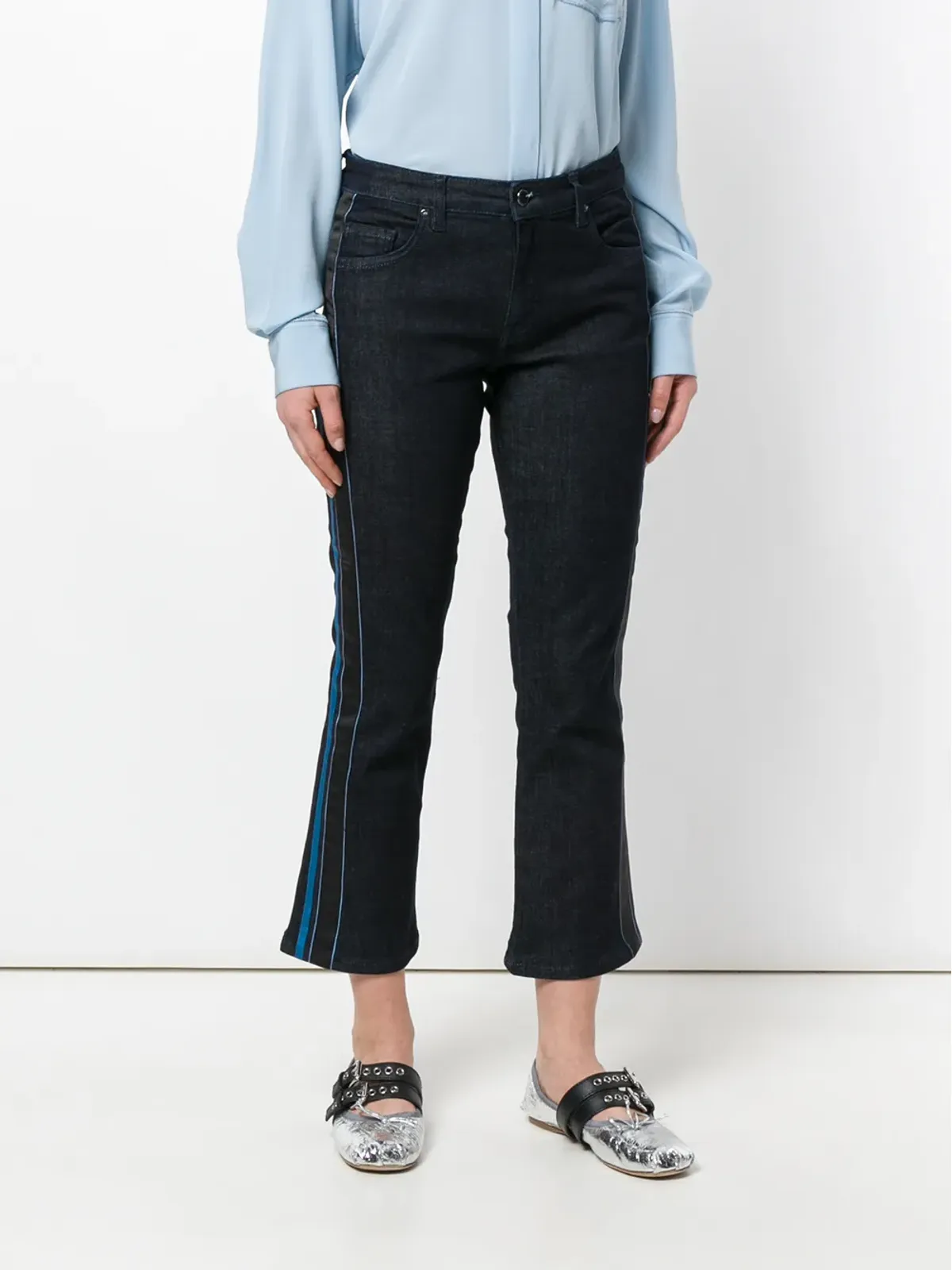 Victoria Victoria Beckham フレアクロップドジーンズ - 画像3