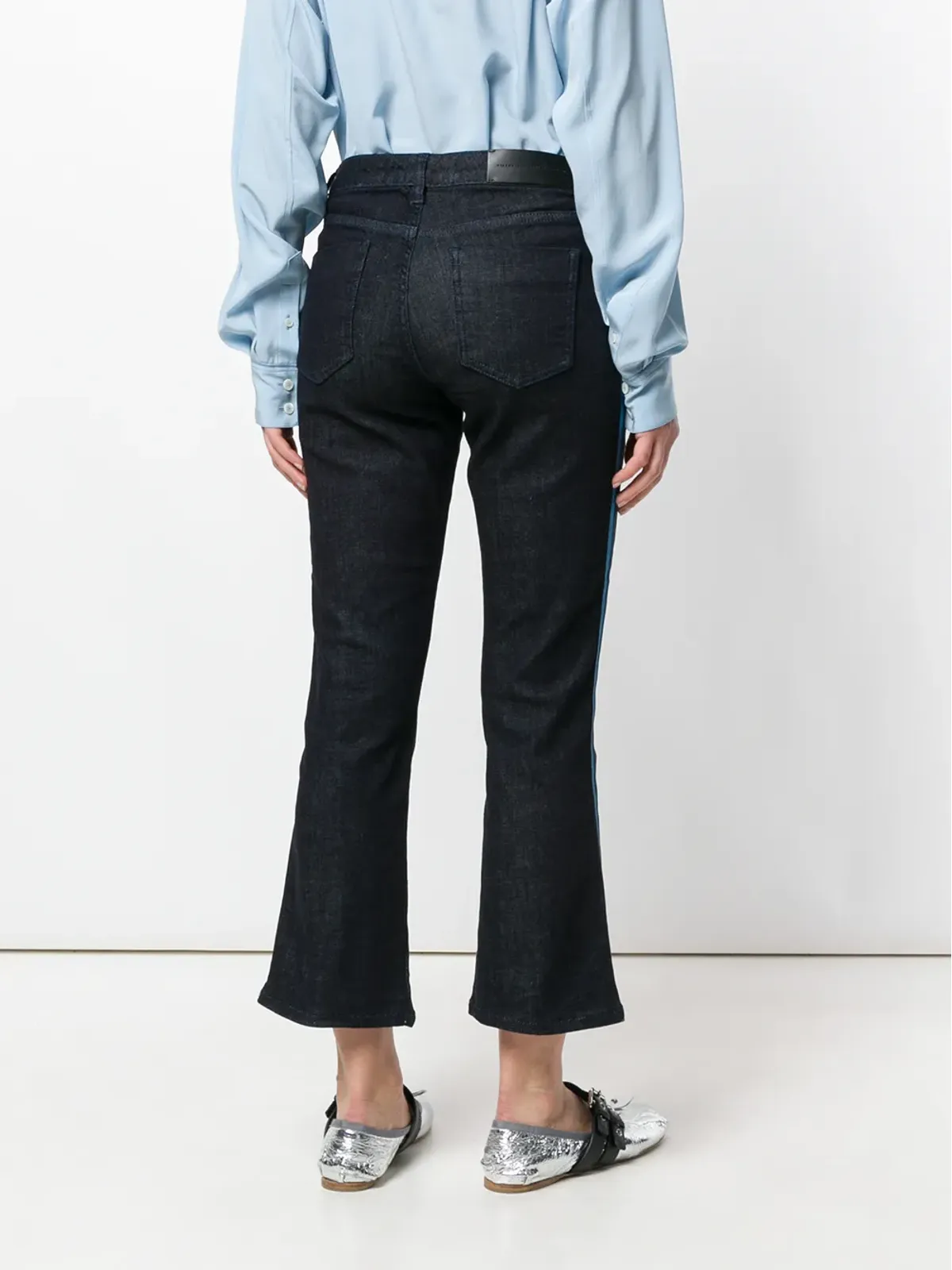 Victoria Victoria Beckham フレアクロップドジーンズ - 画像4