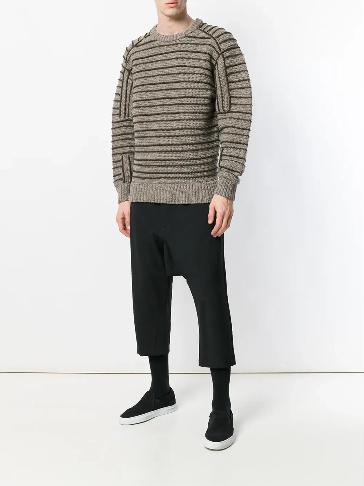 Issey Miyake ビンテージ トーンストライプのジャンパー - ブラウン - 画像2