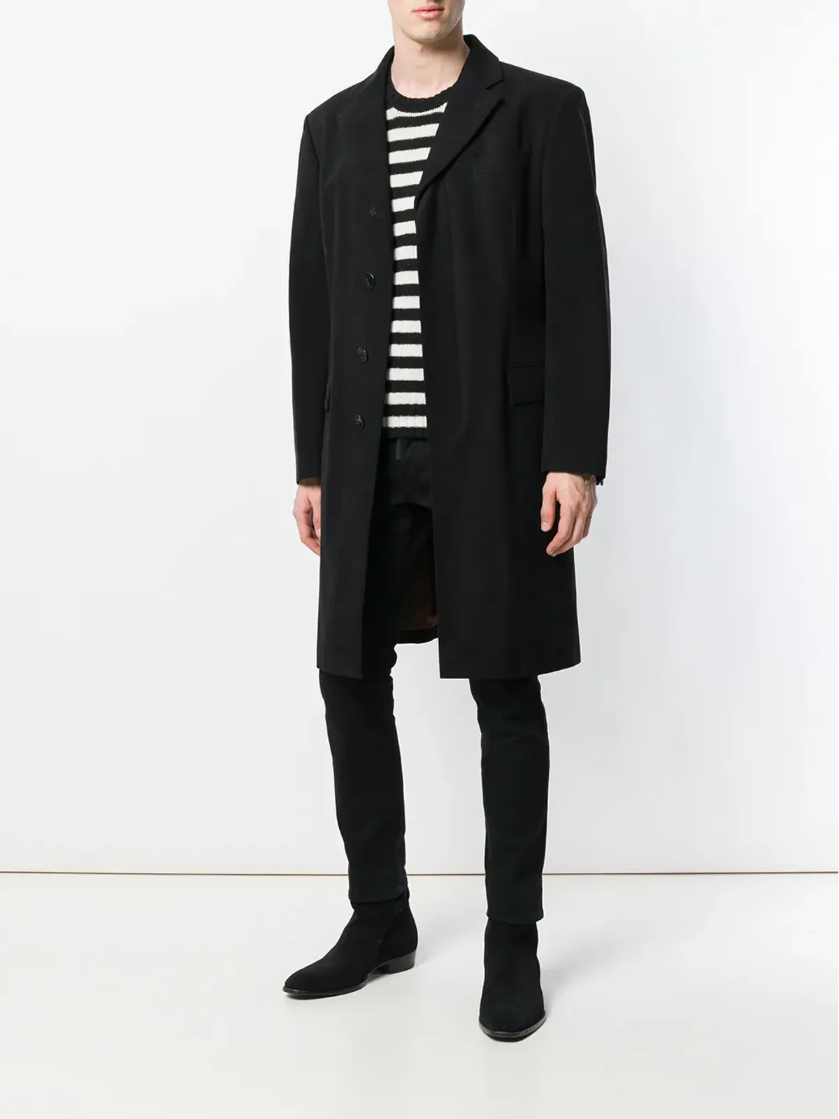 Jean Paul Gaultier Pre-Owned 隠しファスナー付きミディ丈コート - 画像2