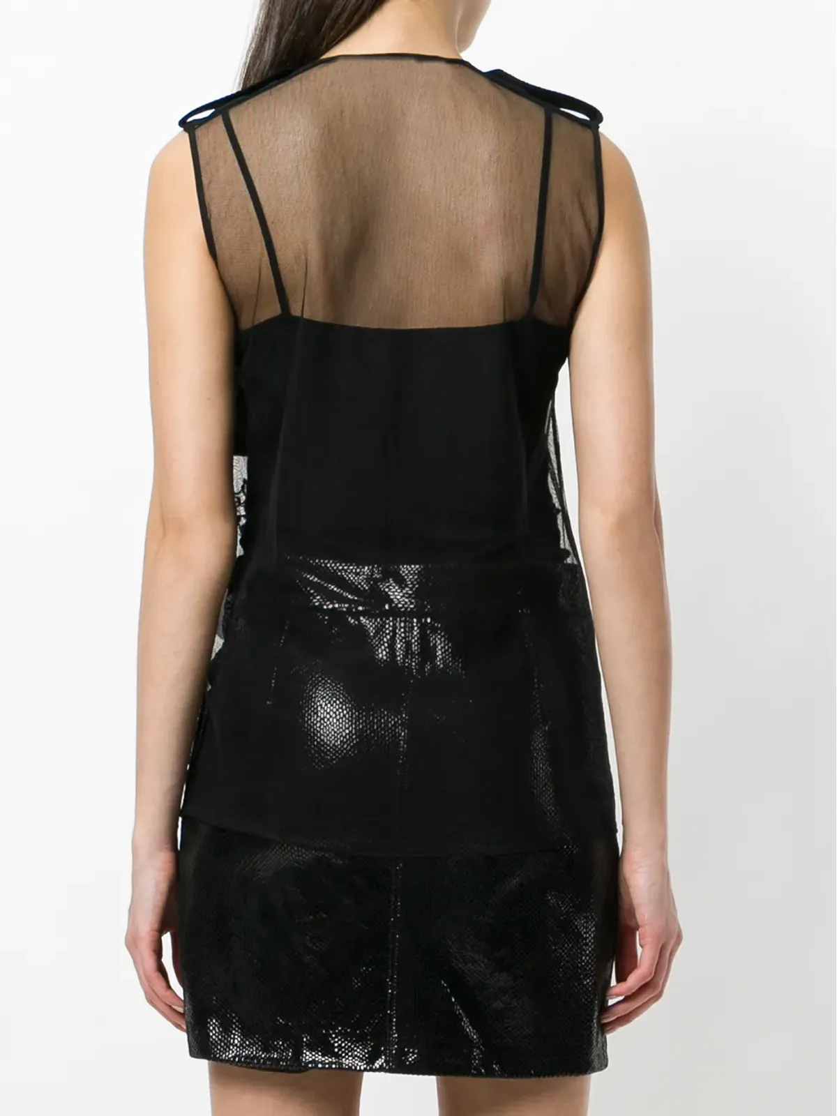 Givenchy ノースリーブレースブラウス ブラック - 画像4