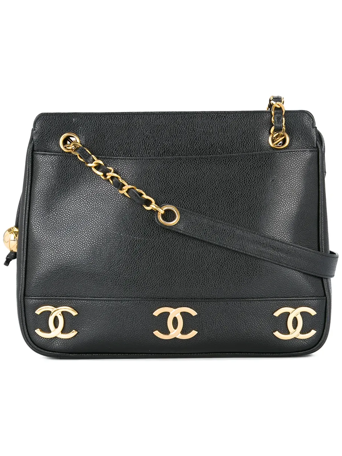 CHANEL Pre-Owned 1991-1994 ロゴチェーンショルダーバッグ - ブラック - 画像1