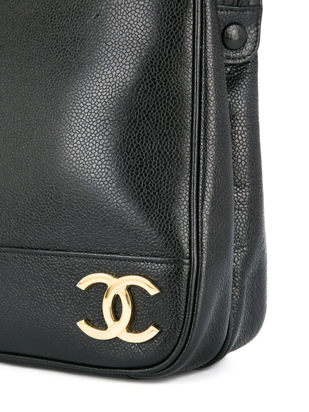 CHANEL Pre-Owned 1991-1994 ロゴチェーンショルダーバッグ - ブラック - 画像4
