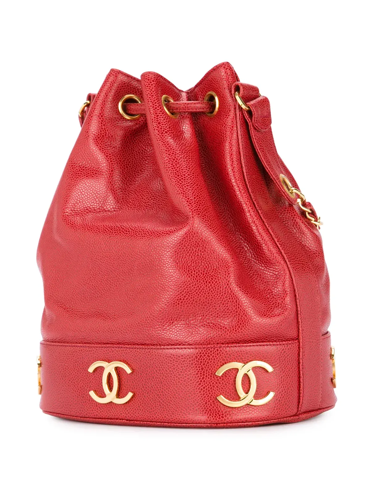 CHANEL Pre-Owned ロゴ入りドローストリングショルダーバッグ - 画像3