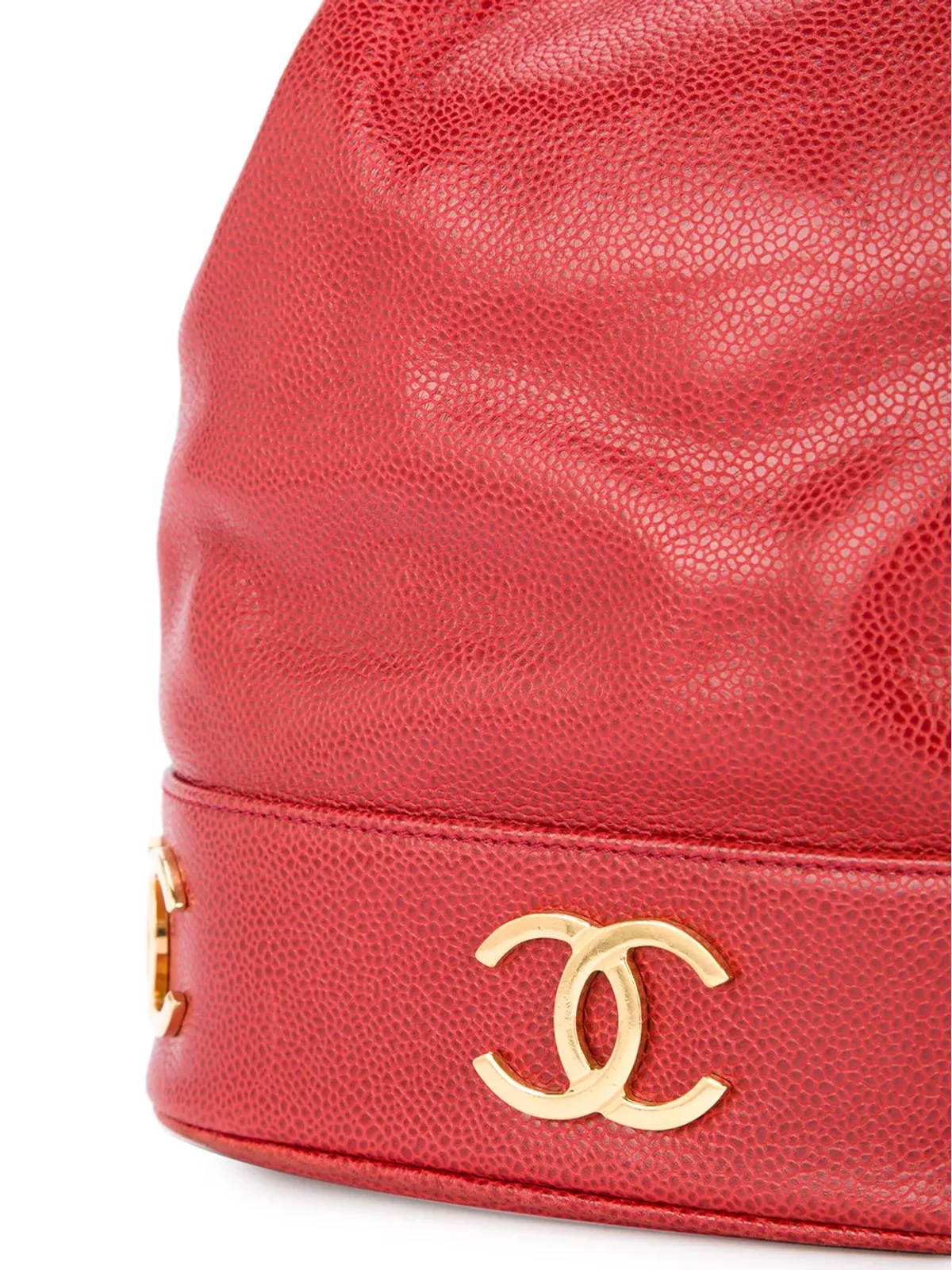CHANEL Pre-Owned ロゴ入りドローストリングショルダーバッグ - 画像4
