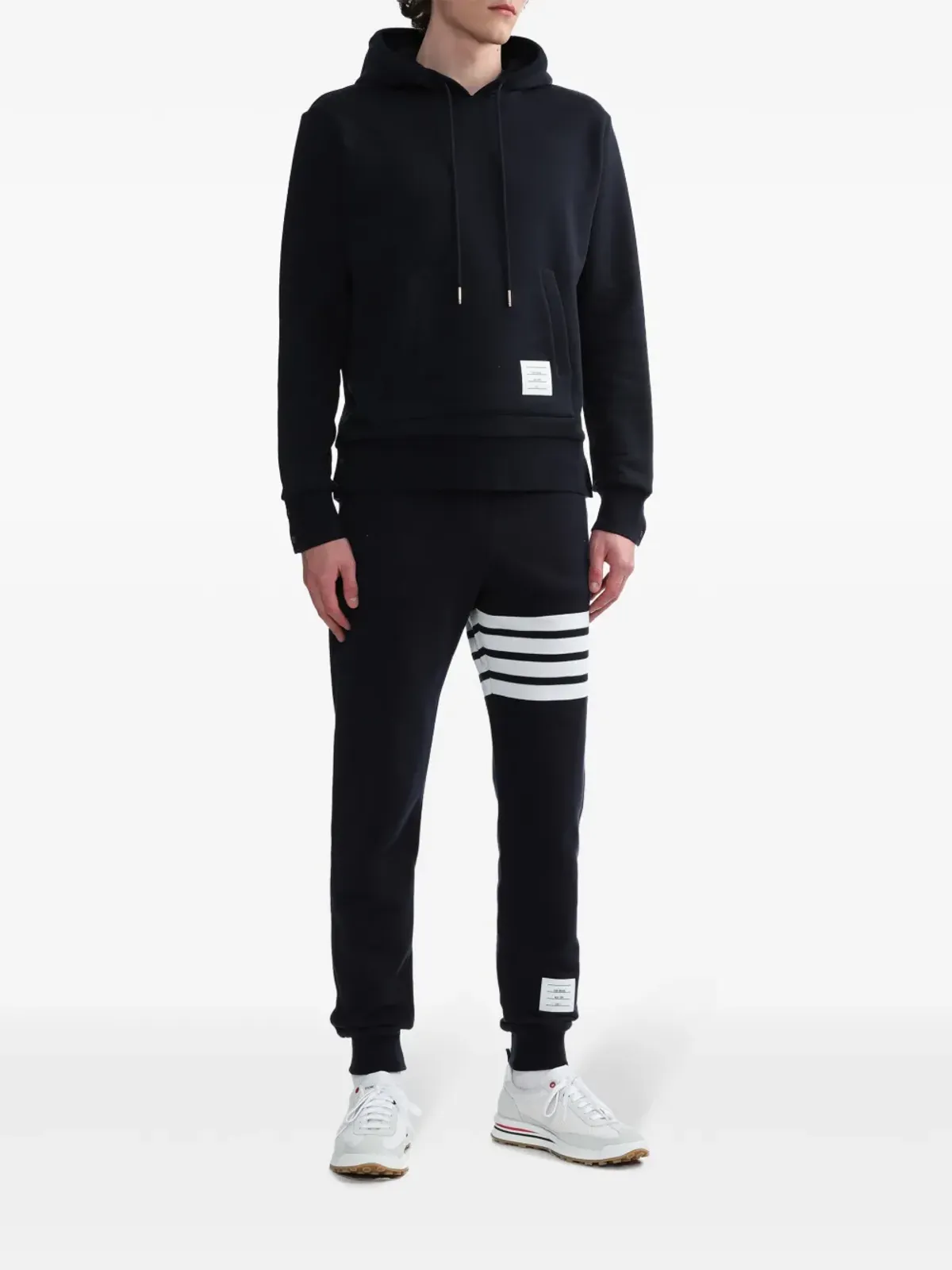 Thom Browne RWBストライプ ループバック フーディー - 画像2