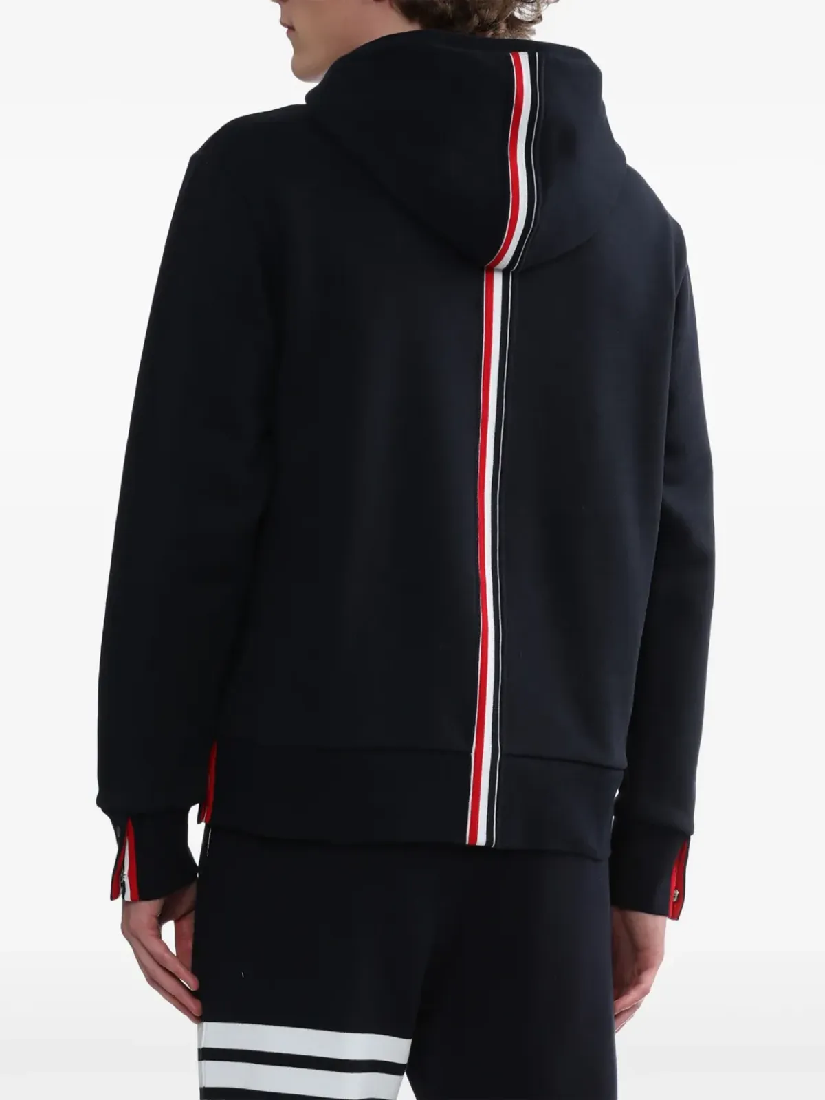Thom Browne RWBストライプ ループバック フーディー - 画像4