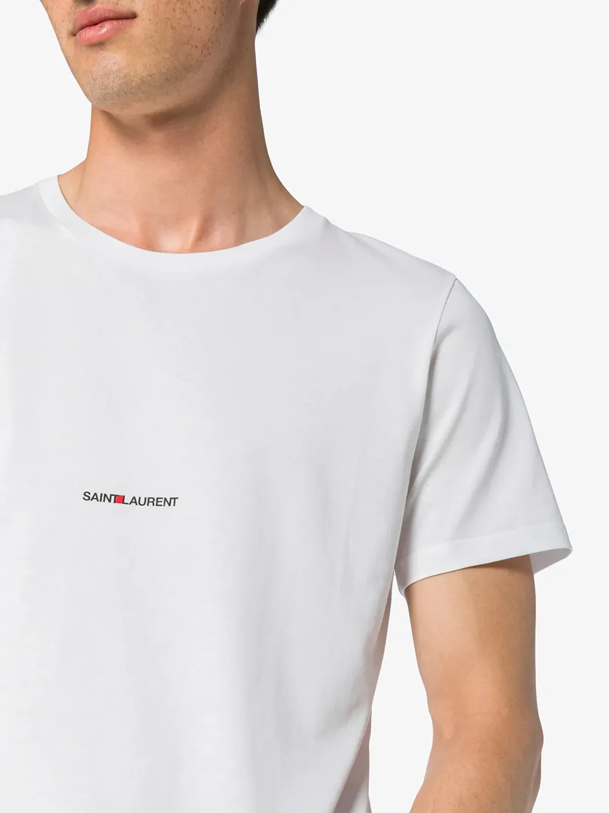 Saint Laurent ロゴプリント Tシャツ - White - 画像5