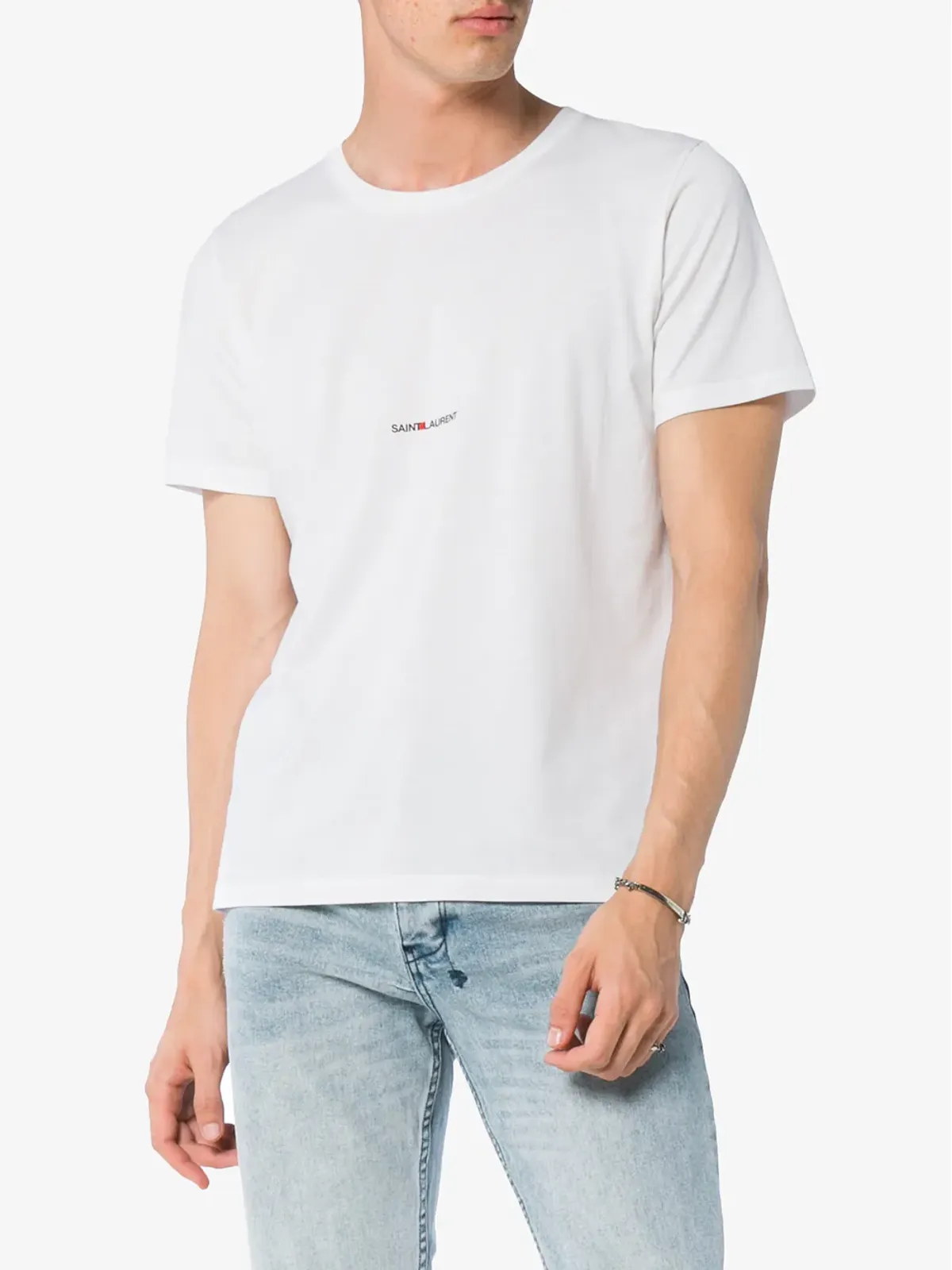 Saint Laurent ロゴプリント Tシャツ - White - 画像3