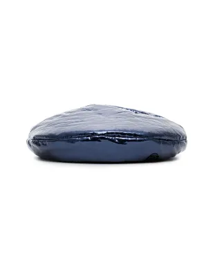 Maison Michel メタリックブルーのニュービリー ヴァニッシュドレザーハット - サムネイル3