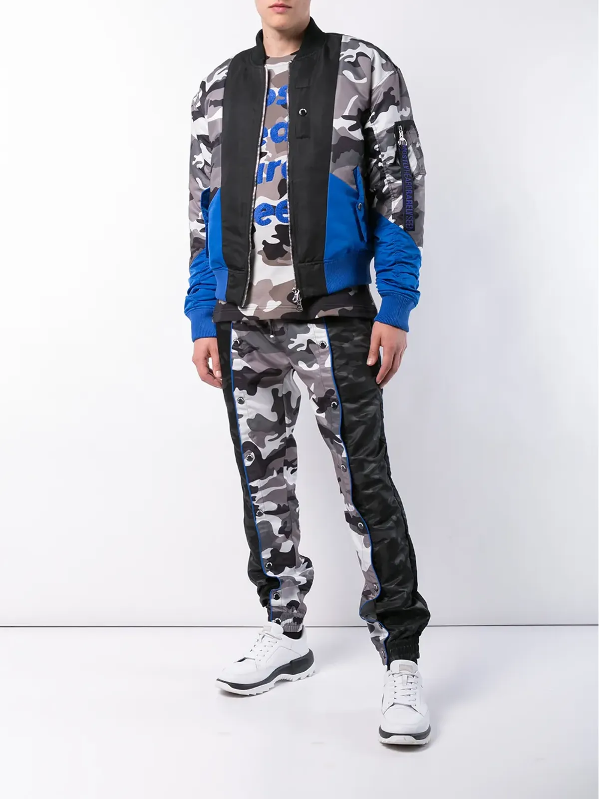 Mostly Heard Rarely Seen camouflage print bomber jacket - Black - 画像2
