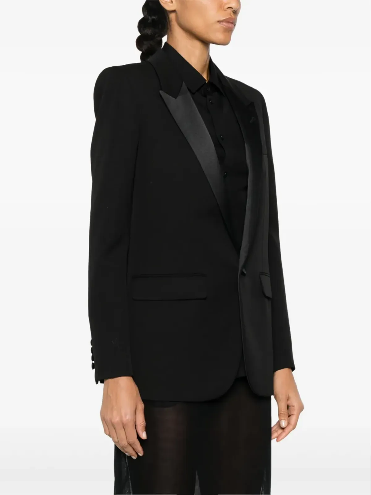 Saint Laurent シングルブレスト タキシードジャケット - 画像3