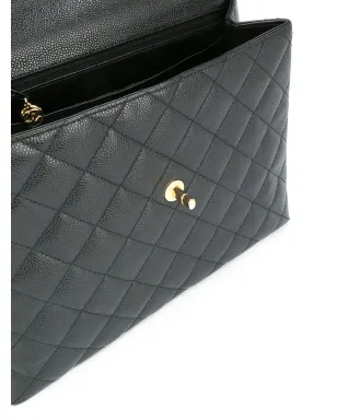 CHANEL Pre-Owned キルティング CC ロゴ ハンドバッグ - ブラック - サムネイル4