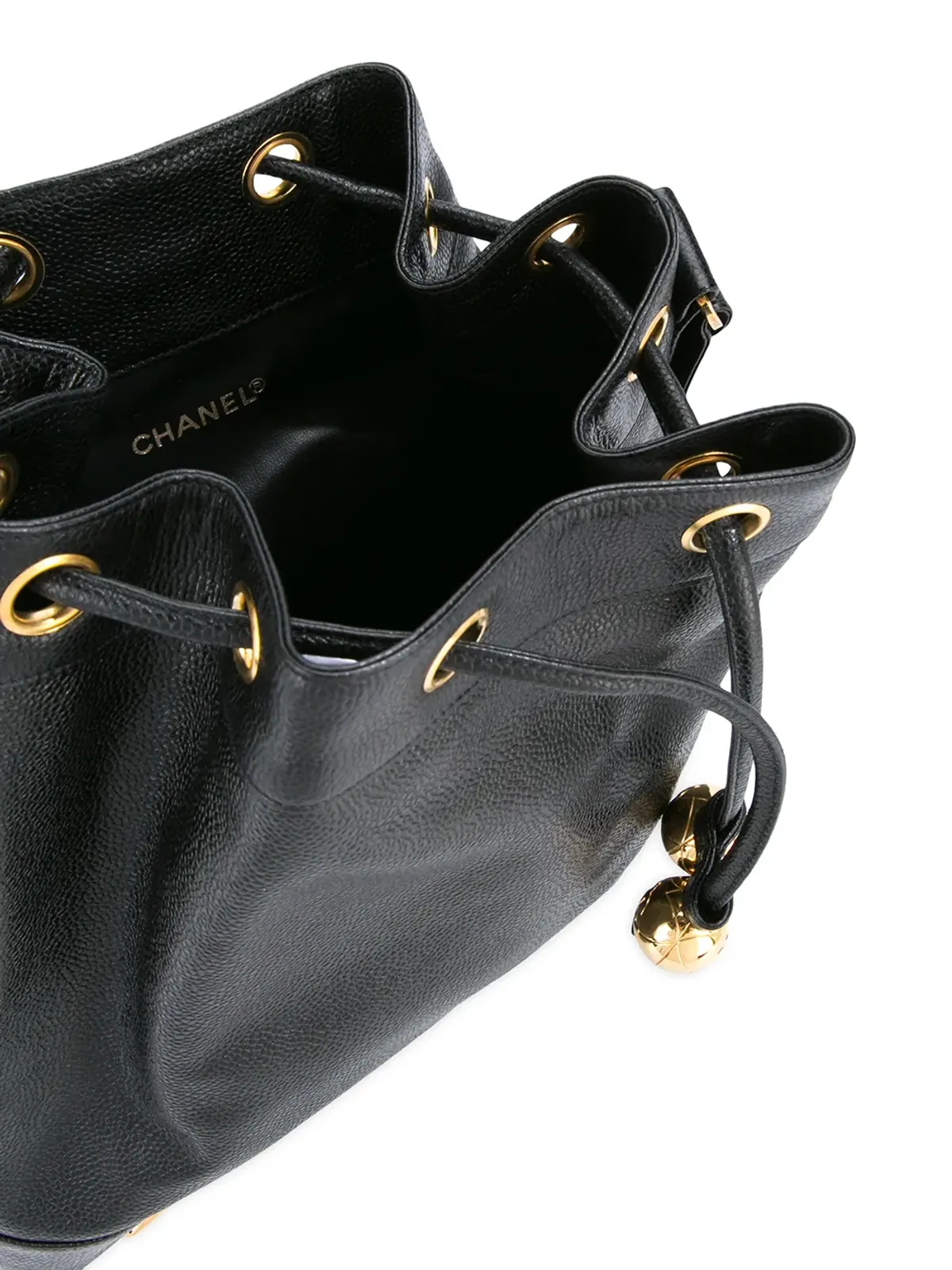 CHANEL Pre-Owned ロゴ入りドローストリングショルダーバッグ - ブラック - 画像5
