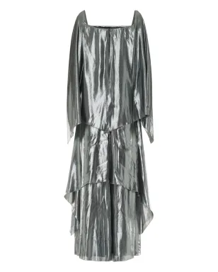 Alberta Ferretti レイヤード風オフショルダー ガウン（メタリック） - サムネイル2